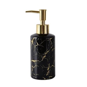 Dispensador de Jabón de Lujo con Incrustaciones de Mármol Blanco y Bomba Metálica para una Decoración Elegante del Baño y Uso Diario - Product Image 2