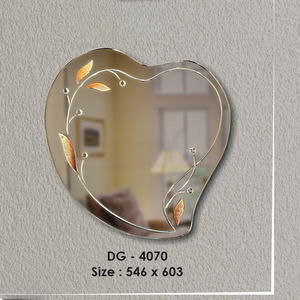 Designer <b>Mirror</b> with Elegant V-Groove Design <b>Wall</b>-Mounted Easy to Install Frameless Art Decor Style - Product Image 2