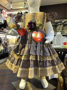 Robe jacquard pour petite fille, en coton, or, design fantaisie, nouvelle collection - Product Image 6