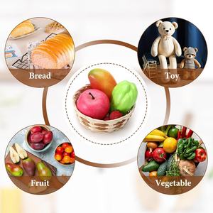 ตะกร้าใส่อาหารทรงกลมสานจากไม้ไผ่แบบเป็นมิตรกับสิ่งแวดล้อมสำหรับขายส่ง |   ถาดเสิร์ฟขนมปังและผลไม้ทอมือจากวัสดุธรรมชาติ - Product Image 6