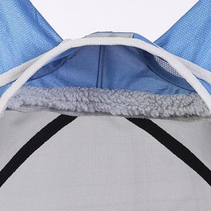 หน้ากากกันแมลงวันสำหรับม้า รุ่นมาตรฐาน ช่องตาขนาดใหญ่ พร้อมที่ครอบหู ป้องกันรังสียูวี สีน้ำเงินรอยัล ขนาดเต็มตัว - Product Image 3