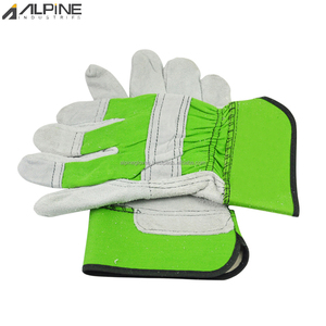 Comfortable Canadian Rigger Safety <b>Gloves</b> Grained Goatskin Leather Anti-Cut Waterproof for <b>Screen</b> Gardening Haulage - Product Image 2