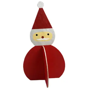 Biologisch Afbreekbaar Christmas Santa Vormige Ornamenten Bagasse Lage Prijs Snelle Levering Decoratie Gift Speelgoed Aanpassen Platte Monteren Set