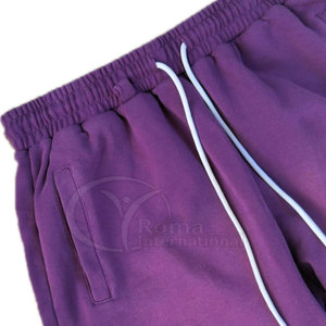 Joggers Streetwear en molleton de coton vieilli, style vintage délavé au soleil, coupe évasée, OEM - Product Image 4