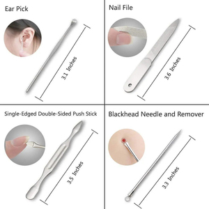 Ensemble de coupe-ongles en acier inoxydable pour manucure et pédicure, coffret cadeau avec étui en cuir, kit de manucure - Product Image 6