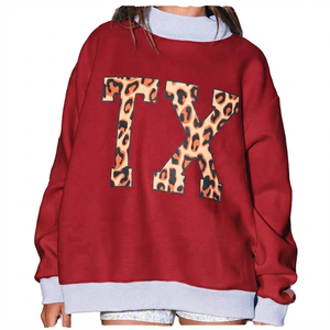 Sudadera con Capucha Extra Grande para Mujer, Color Rosa, Forro de Poliéster/Algodón, con Letras TX, Corte Regular, para Otoño - Product Image 4