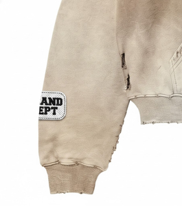Sudadera con capucha extragrande personalizada con lavado ácido, 100% algodón, bordada con pedrería, estilo urbano, serigrafía, ropa de invierno - Product Image 5