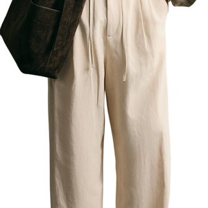 Pantalon décontracté pour homme coupe droite décontractée, taille élastique, ample, avec poches, personnalisable OEM, bas de tenue streetwear minimaliste - Product Image 3