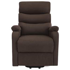 Fauteuil inclinable de massage Power Lift en tissu marron - Product Image 3