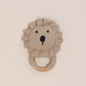 Juguete de bambú orgánico Latte para bebé Sonajero de calidad premium - Product Image 5