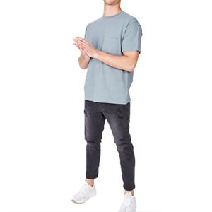 2025 camiseta cuadrada de algodón 100% personalizada para hombre 300 Gsm peso pesado Verano de gran tamaño recortado diseño liso tela de punto - Product Image 6