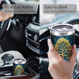 20oz Stainless Steel Tumbler Double Wall <b>Insulated</b> Thermal <b>Cup</b> For Office Commuter Drinkware - Product Image 4