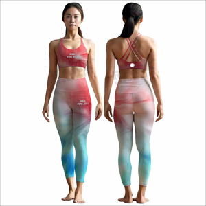 Ensemble legging de yoga hautement élastique et soutien-gorge de sport assorti pour femmes, ensemble de fitness et de yoga pour femmes - Product Image 3