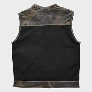 Chaleco de Motociclista Personalizado Estilo Camuflaje de Cuero Hunt Club - Product Image 2