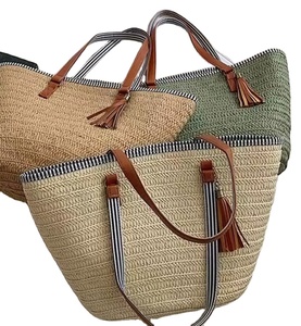 Bolsa de Playa de Paja Hecha a Mano, Personalizada y Mágica, Tejida a Mano, Bolsas de Playa de Macramé, Directamente del Proveedor Indio - Product Image 1