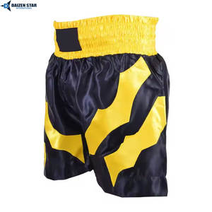 Pantalones Cortos Profesionales Ligeros de Satén Tejido para Entrenamiento de MMA para Hombre - Transpirables, de Secado Rápido, Ecológicos, Antiarrugas, de Cintura Alta Sólida - Product Image 3