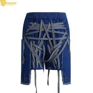 Pantalones Cortos Deportivos Personalizados con Múltiples Cordones |    Falda-pantalón estilo punk en capas |   Pantalones Cortos Tácticos de Algodón Resistente con Efecto Desgastado - Product Image 2