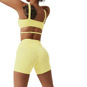 Ensemble de sport pour femmes, soutien-gorge et short de sport, tenue de fitness respirante, vêtements d'entraînement extensibles, vêtements de sport à séchage rapide pour le yoga - Product Image 3