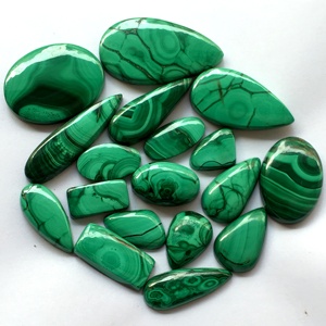 MAHNAJGEMS Wholesale Malachite Loose Gemstone Plain Smooth Cabochon Mix Shape Lot for Making Jewelry flat back stone malachite - Product Image 4