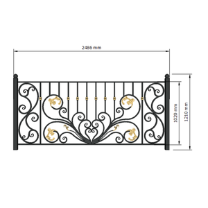 Barandillas de Balcón de Hierro Forjado Elegantes: Introduce un Encanto Vintage Atemporal y Máxima Seguridad Estructural a tu Acogedor Hogar. - Product Image 1