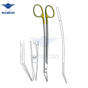 Ciseaux chirurgicaux Dean Gum Scissors 17 cm / 6-3/4 pouces, tranchants, à bord de coupe en forme de S, avec inserts en carbure de tungstène TC GOLD - Product Image 3