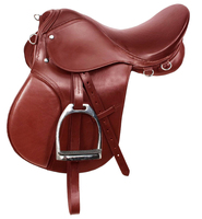 Silla de Montar Inglesa de Alto Rendimiento, Equipo de Equitación de Cuero Genuino para Jinetes Profesionales