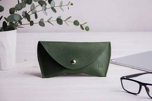 Genuine Leather <b>Glasses</b> Pouch Luxury <b>Soft</b> Cowhide Spectacles <b>Case</b> Slim Handmade Sunglasses Cover Travel Bag LGC-0061 - Product Image 1