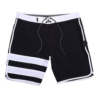 Shorts de bain pour hommes, logo sur le devant, séchage rapide, cordon de serrage, taille élastique, shorts de plage et de surf