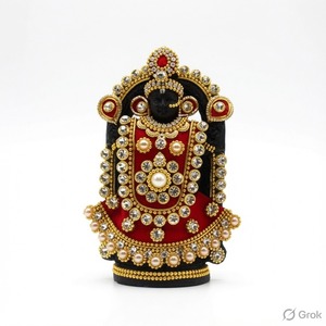 Venkateswara Tirupati Balaji & Padhmavathi Handmade Fabric Hanging <b>Ornament</b> Embroidered Design Factory Direct - Product Image 5