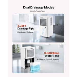 Deumidificatore da 35 Pint per Casa, Seminterrato, Camper/Auto, Controllo Intelligente dell'Umidità R410A, Bassa Rumorosità, Tubo di Scarico per Uso Commerciale/Industriale - Product Image 6