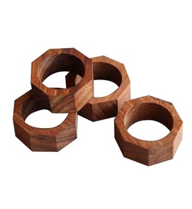 Modern Style Luxury <b>Indian</b> Handcrafted Wooden Napkin <b>Rings</b> Holders Eco-Friendly Wedding Kitchen Decorative Dining Napkin Holder - Product Image 1