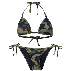 Bikini brésilien triangle micro deux pièces sexy personnalisé pour femme, nouvelle tenue de plage avec string patchwork - Product Image 5