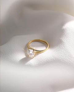 IGI/GIA Lab Grown Cut Diamond Vintage 14K Anillo de boda/compromiso amarillo Unisex Oro blanco fino para fiesta de aniversario-Worthy - Product Image 4