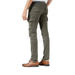 Pantalones vaqueros de tela elástica, pantalones vaqueros modernos para un ajuste flexible y uso diario activo, pantalones lavados para hombre - Product Image 4