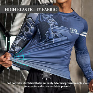 Rashguard de Alta Calidad para Gimnasio, Elástico en Cuatro Direcciones, de Secado Rápido, Servicio OEM al por Mayor, Directo de Fábrica - Product Image 4