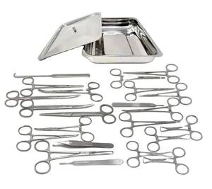 Ensemble d'instruments chirurgicaux de petite chirurgie en acier inoxydable de qualité supérieure, boîte en aluminium, certifié CE, par Grip Surgical - Product Image 1