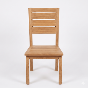 Chaise de salle à manger d'extérieur de luxe en teck massif, durable, résistante aux intempéries, moderne, sans accoudoirs, pour jardin, patio et cour. - Product Image 4