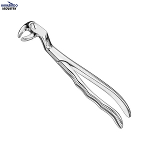 Forceps d'extraction anatomique manuel ROUTURIER de marque personnalisée, certifié CE Classe I, argent, garantie 1 an, modèle HI-2252 - Product Image 1