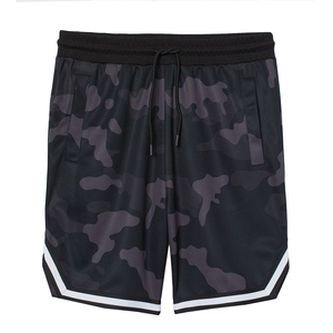 Shorts de basket-ball d'été en mesh pour hommes, sublimation personnalisée, respirants, à rayures, décontractés - Product Image 5