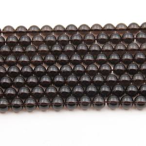 ลูกปัดคริสตัลควอตซ์สโมคกี้ธรรมชาติทรงกลม ลูกปัดพลอยเรียบเนียนสำหรับทำเครื่องประดับ ขายส่ง - Product Image 3