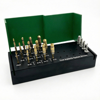 Set Alat Bor Bedah Implan Gigi Bone Bridge Instruments 17Pcs, Alat Ekspansi Tulang Logam, Driver Kepala Kerucut, Perak, Manual