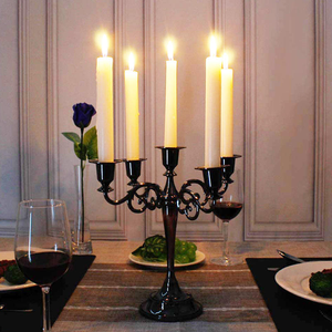 Candelabros Metálicos Retro de 3 y 5 Brazos para Decoración de Bodas, Portavelas Dorados - Product Image 2