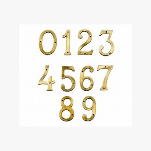 Wholesale Supply Durable Classic Brass Screw Fix Numerals 0-9 Modern <b>Door</b> Address <b>Numbers</b> for Entry Bedroom Kitchen Living Room - Product Image 4