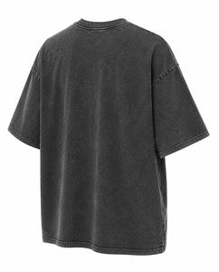 T-shirt Homme Oversize en Coton Lavé, Col Rond, Manches Courtes, Jersey Décontracté, Couleur Unie, Design Uni, Respirant, Long – Meilleure Vente - Product Image 4