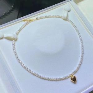 Collar de Perlas de Agua Dulce Estilo Instagram, 4-5mm, Casi Redondas, Diseño Tridimensional Limpio - Product Image 1