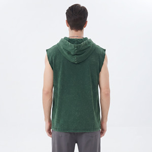 Camiseta sin mangas para hombre, para gimnasio, fitness, entrenamiento, poliéster/algodón, antipilling, transpirable, ecológica, cuello redondo. - Product Image 2
