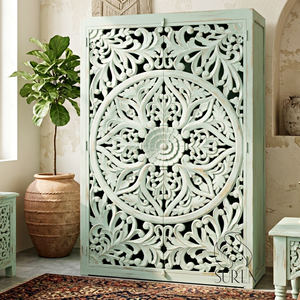 Sistema de Armario Independiente de Estilo Shaker con Puertas de Madera Maciza de Diseño Antiguo Rústico Hecho a Mano y Ecológico - Product Image 1