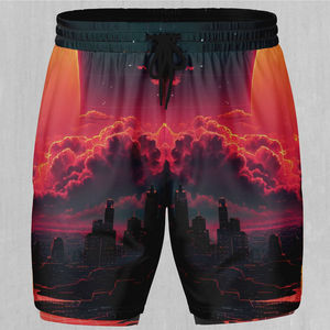 Shorts de Playa Estampados para Hombre, Sublimación por Transferencia, Secado Rápido, Cintura con Cordón, Estilo Casual de Longitud Media con Bolsillos - Product Image 4