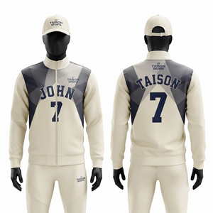 TAISON SPORTS Premium 300 GSM Polyester/Nylon Interlock Hooded <b>Table</b> <b>Tennis</b> Uniform Olive Gray Panel Custom Logo Tracksuit Set - Product Image 1