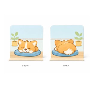 Cute Corgi Sleeping <b>Memo</b> <b>Pad</b> Set Colorful Design Front And Back View - Product Image 1